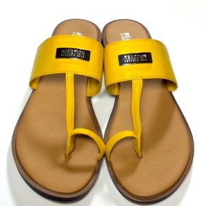 Kenneth Cole Yellow Gold Thong Sandals